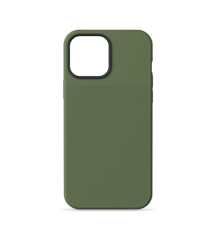 green-case-back iPhone 12 Pro Moment Case – Olive - Image 1