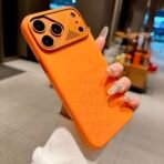 Leather Case iPhone 17 Pro Max - Orange - Image 3