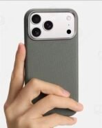 Leather Case iPhone 17 Pro max - grey - Image 3